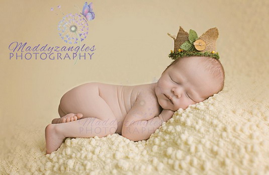 Burlap Crown | Newborn Photo Props UK