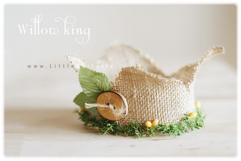 Willow King Newborn Burlap Crown