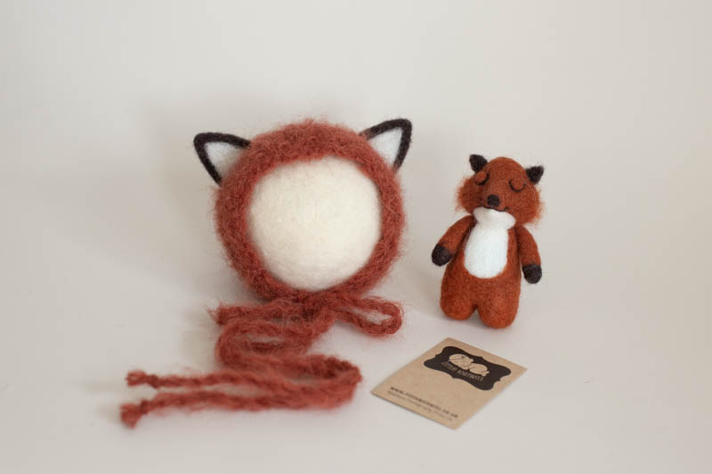 Newborn Fox Bonnet